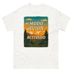 Camiseta Modo Avión Activado – desconexión con estilo natural