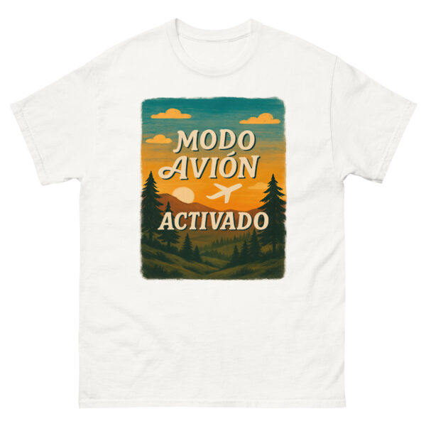 Camiseta Modo Avión Activado – desconexión con estilo natural